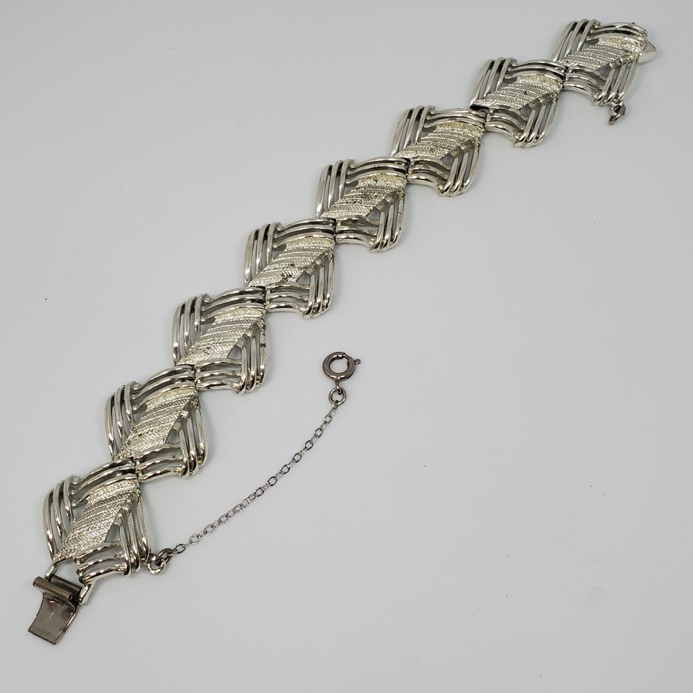 Vintage CORO Statement Silver Tone Bracelet